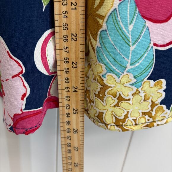 Vintage Requirements Petite Midi Skirt Size 6P Floral Twee Abstract Librarian - Picture 8 of 8